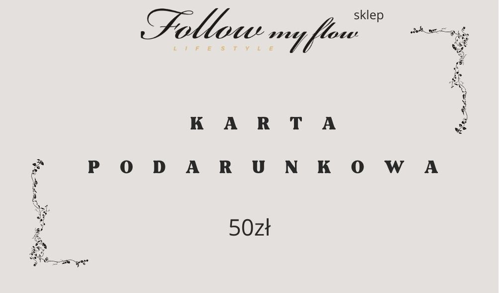 Karta podarunkowa do sklepu Follow My Flow Lifestyle